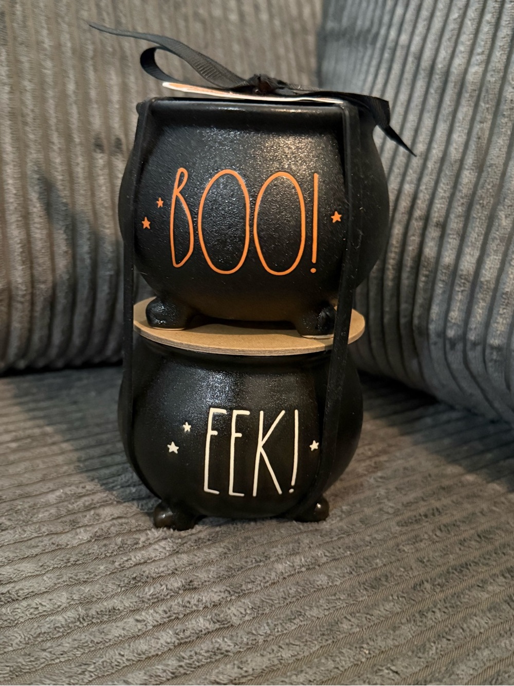 Rae Dunn ✨Halloween Cauldron Bowls - "BOO!" & "EEK!" NWT